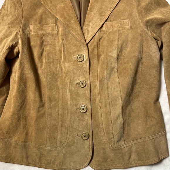 Alfani Suede Women's Jacket NWT tan size 1X - Picture 2 of 8